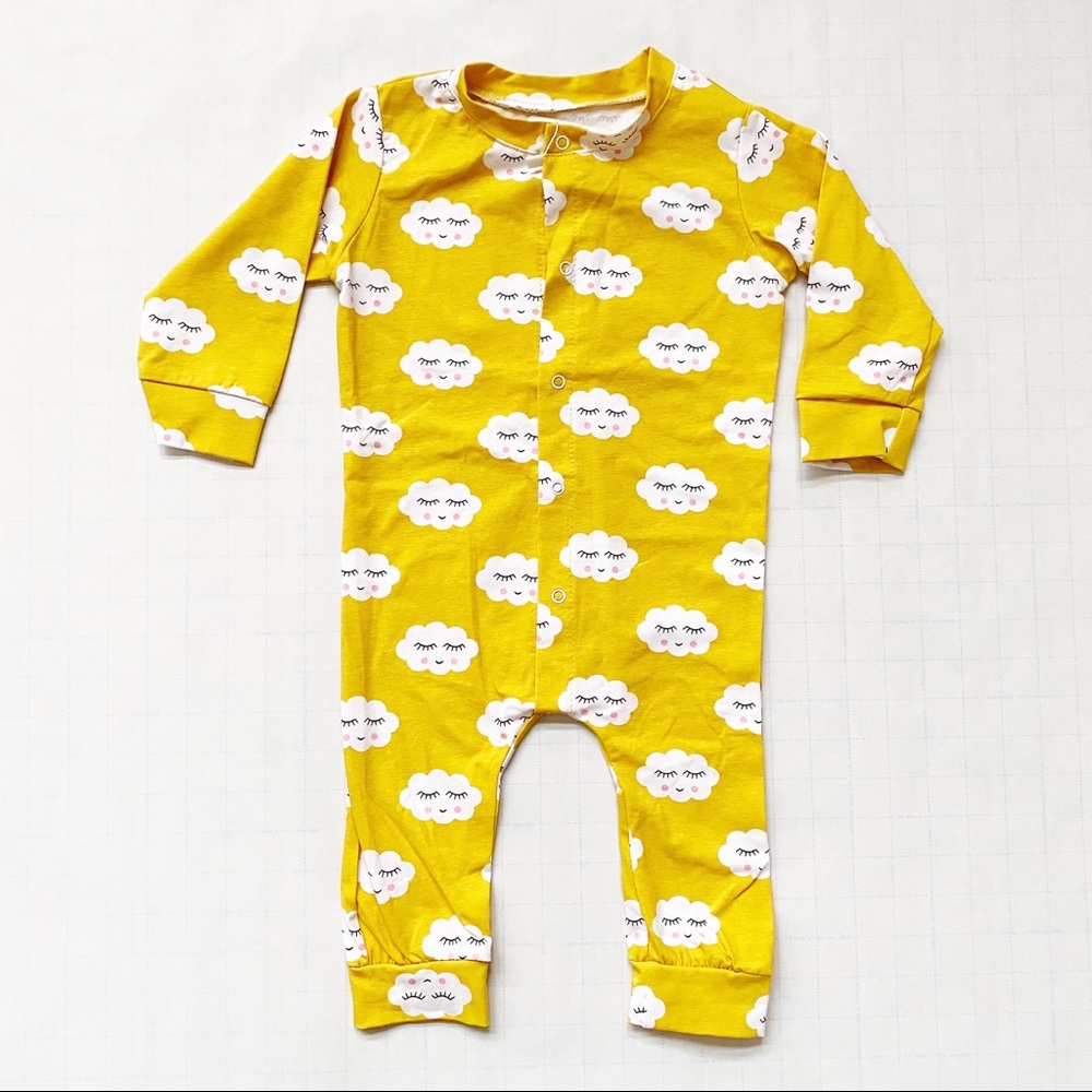 NWOT Cloud Button Down Romper